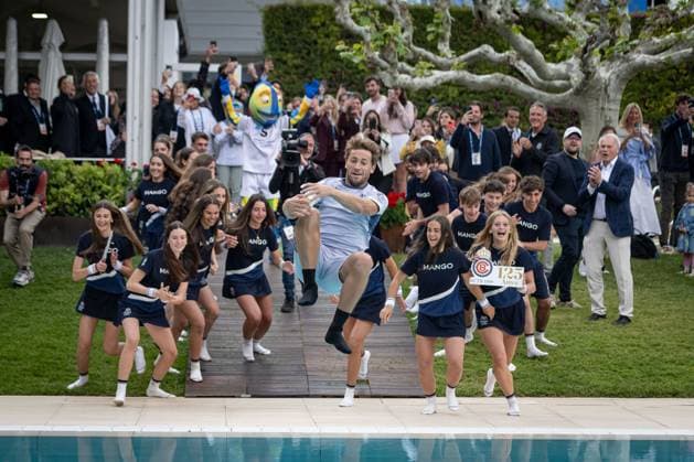 Casper Ruud (Norway) jumping into the pool after the final ATP, Tennis Herren 500 Barcelona Open Banc Sabadell 2024 match at Real Club de Tenis de Barcelona, in Barcelona, Spain on April 21, 2024. Photo by Felipe Mondino Copyright: x@FELIPExMONDINOx