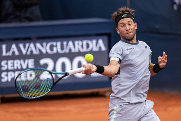 April 21, 2024, Barcelona, Barcelona, Spain: Casper Ruud of Norway during the final of Barcelona Open Banc Sabadell Trofeo Conde de Godo on April 21, 2024 in Barcelona, Spain. Barcelona Spain - ZUMAs316 20240421_znp_s316_065 Copyright: xMartixSeguraxRamonedax