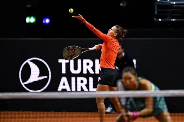 Porsche Tennis Grand Prix 2024 in Stuttgart, 21.04.2024 Doubles Hao-Ching Chan (TPE) and Veronika Kudermetova (RUS) Porsche Tennis Grand Prix 2024