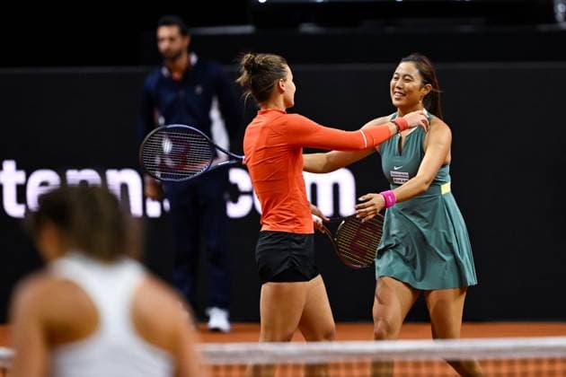 Porsche Tennis Grand Prix 2024 in Stuttgart, 21.04.2024 Doubles Hao-Ching Chan (TPE) and Veronika Kudermetova (RUS) Porsche Tennis Grand Prix 2024