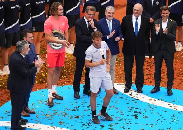 ESP: Barcelona Open Banc Sabadell. 71Âº Trofeo Conde de Godo match, Final Casper Ruud during the Barcelona Open Banc Sabadell. 71Âº Trofeo Conde de Godo match, Final, between Stefanos Tsitsipas v Casper Ruud played at Real Club de Tenis Barcelona on April 21, 2024 in Barcelona Spain. kpng Copyright: xAlexxCarrerasx xPRESSINPHOTOx AC_240421_137