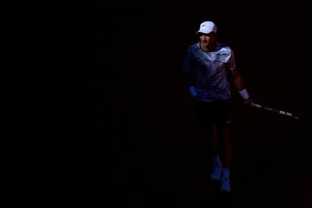 Mutua Madrid Open - Day One Facundo Bagnis of Argentina looks on during day one of the Mutua Madrid Open 2024 at Caja Magica on April 22, 2024, in Madrid, Spain. Madrid Caja Magica Madrid Spain RL_MMO24_041 Copyright: xRicardoxLarreinax