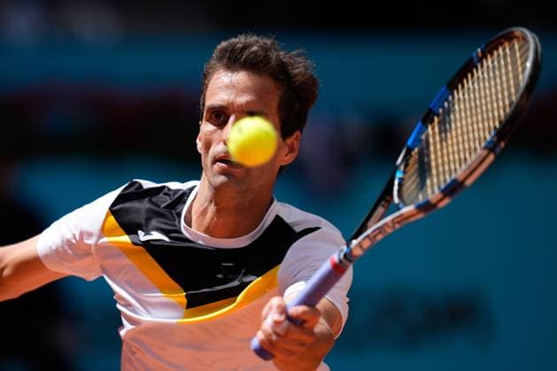 April 22, 2024, Madrid, Madrid, SPAIN: Albert Ramos of Spain in action against Diego Schwartzman of Argentina during the Mutua Madrid Open 2024, ATP, Tennis Herren Masters 1000 and WTA, Tennis Damen 1000, tournament celebrated at Caja Magica on April 22, 2024 in Madrid, Spain. Madrid SPAIN - ZUMAa181 20240422_zaa_a181_091 Copyright: xOscarxJ.xBarrosox