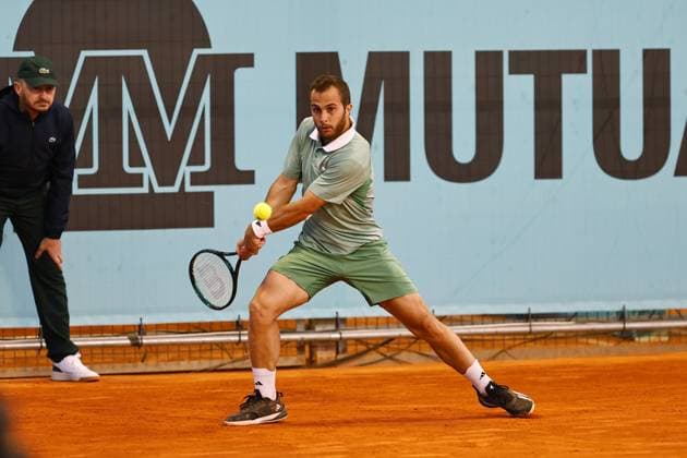 Hugo Gaston (FRA), APRIL 22, 2024 - Tennis : Hugo Gaston during singles qualifying 1st round match against Hamd Medjedovic on the ATP, Tennis Herren tour Masters 1000 Mutua Madrid Open tennis tournament at the Caja Magica in Madrid, Spain. Noxthirdxpartyxsales  (250991837)