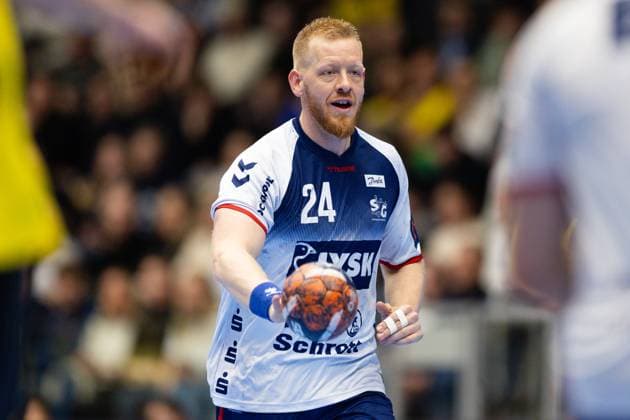 240423 Jim Gottfridsson of Flensburg-Handewitt during the European League quarterfinal one between Sävehof and SG Flensburg-Handewitt on April 23, 2024 in Partille. Photo: Michael Erichsen BILDBYRAN COP 89 MI0655 bbeng european league handball handboll handball kvartsfinal quarterfinal quarterfinals sg flensburg-handewitt sävehof Copyright: MICHAELxERICHSEN BB240423MI019