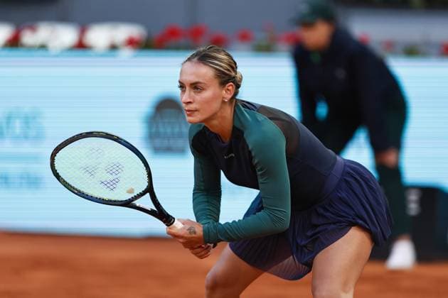 Ana Bogdan (ROU), APRIL 23, 2024 - Tennis : Ana Bogdan during singles round of 128 match against Xiyu Wang on the WTA, Tennis Damen 1000 tournaments Mutua Madrid Open tennis tournament at the Caja Magica in Madrid, Spain. Noxthirdxpartyxsales  (251088293)