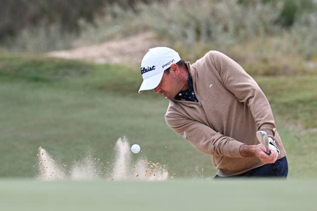 LIV GOLF PREVIEW, Former Australian Cricketer Greg Blewett hits out of a bunker during the Pro Am event before the LIV Golf Tournament at the Grange Golf Club in Adelaide, Wednesday, April 24, 2024. ( NO ARCHIVING, EDITORIAL USE ONLY, NO USE IN BOOKS WITHOUT CONSENT ADELAIDE SOUTH AUSTRALIA AUSTRALIA  Copyright: xMICHAELxERREYx 20240424001936240496