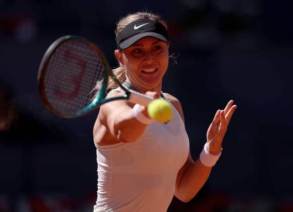 Paula Badosa of Spain in action Mutua Madrid Open, Day 3, Tennis, La Caja Magica, Madrid, Spain - 24 Apr 2024  Copyright: xEllaxLing Shutterstockx 14447597a