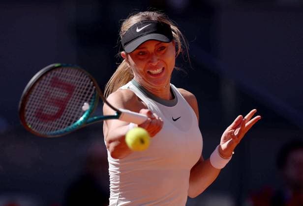 Paula Badosa of Spain in action Mutua Madrid Open, Day 3, Tennis, La Caja Magica, Madrid, Spain - 24 Apr 2024  Copyright: xEllaxLing Shutterstockx 14447597v