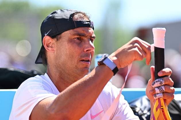Mutua Madrid Open Rafael Nadal (ESP) during practice at the Mutua Madrid Open in Madrid, Spain, on April 24, 2024. Photo by Corinne Dubreuil ABACAPRESS.COM Madrid Spain  Copyright: xDubreuilxCorinne ABACAx