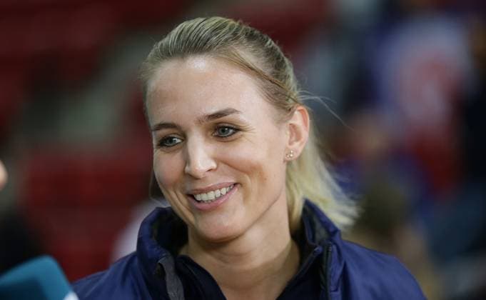 Stuttgart , Volleyball Bundesliga Frauen PlayOff Finale Spiel 4, Allianz MTV Stuttgart vs. SSC Palmberg Schwerin , Kim Renkema ( Stgt )
