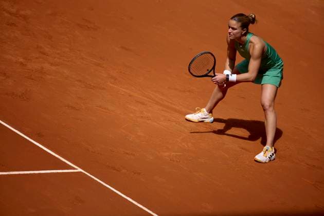 Mutua Madrid Open - Day Four Maria Sakkari of Greece looks on during day four of the Mutua Madrid Open 2024 at Caja Magica on April 25, 2024, in Madrid, Spain. Madrid Caja Magica Madrid Spain RL_MMO24_00603 Copyright: xRicardoxLarreinax