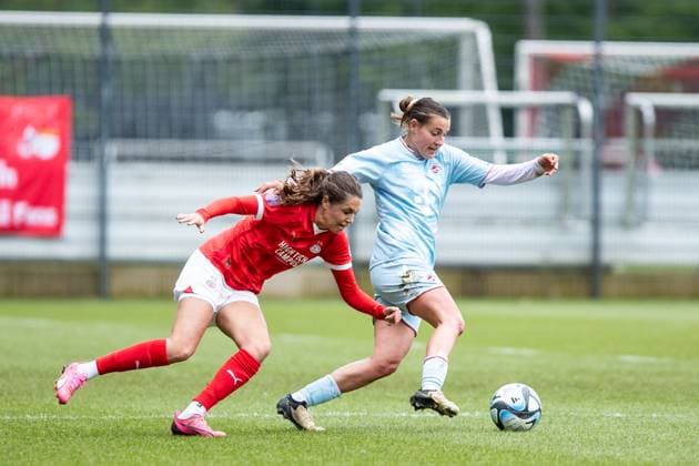 Testspiel: 1. FC Köln Frauen - PSV Frauen; 25.04.2024 Carlotta Wamser (1. FC Köln, 30) Testspiel: 1. FC Köln Frauen - PSV Frauen; Rheinenergiesportpark; 25.04.2024 Copyright: xBEAUTIFULxSPORTS Buriakovx