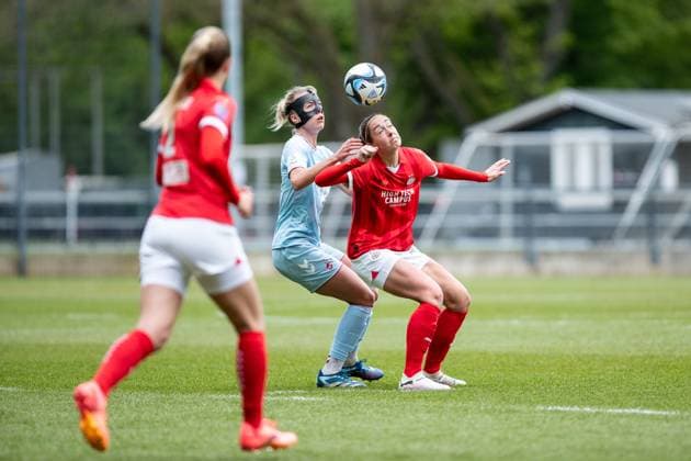 Testspiel: 1. FC Köln Frauen - PSV Frauen; 25.04.2024 Celina Degen (1. FC Köln, 5), Testspiel: 1. FC Köln Frauen - PSV Frauen; Rheinenergiesportpark; 25.04.2024 Copyright: xBEAUTIFULxSPORTS Buriakovx