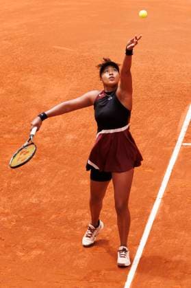 MADRID, SPAIN - APRIL 25:Naomi Osaka returns a shot against Liudmila Samsonova during their match on Day 4 of the Mutua Madrid Open at Caja Magica Stadium in Madrid. ONLYxEDITORIALxUSAGE  (251233935)