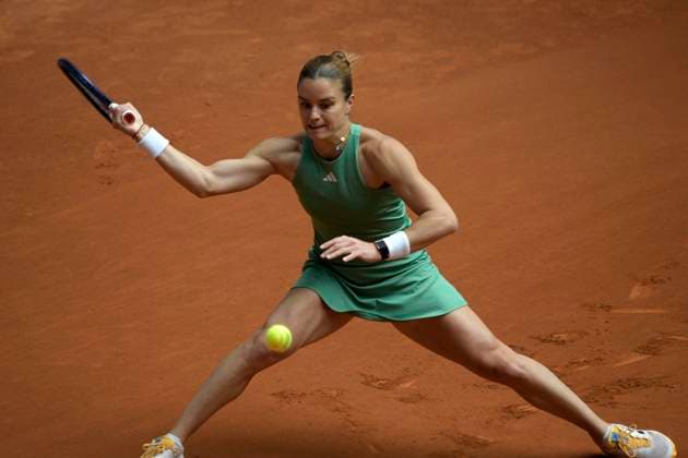 RECORD DATE NOT STATED Mutua Madrid Open - Day Three Maria Sakkari of Greece in actions during the 2024 ATP, Tennis Herren Tour Madrid Open tennis tournament at Caja Magica in Madrid on April 25, 2024. Madrid Spain  Copyright: xJuanxCarlosxLucasx originalFilename:lucas-notitle240425_np0hm.jpg