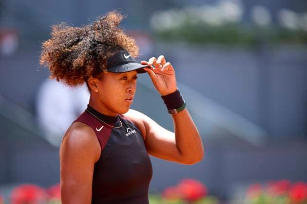 Naomi Osaka of Japan looks on during day four of the Mutua Madrid Open 2024 at Caja Magica on April 25, 2024, in Madrid, Spain.  (251251811)