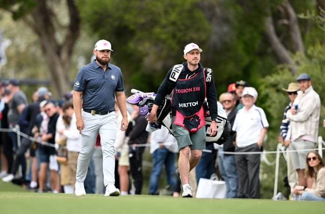 LIV GOLF ADELAIDE, Tyrell Hatton of Legion XIII is seen on Day 1 of LIV Golf Adelaide at the Grange Golf Club in Adelaide, Friday, April 26, 2024. ( NO ARCHIVING, EDITORIAL USE ONLY, NO USE IN BOOKS WITHOUT CONSENT ADELAIDE SOUTH AUSTRALIA AUSTRALIA  Copyright: xMICHAELxERREYx 20240426118192524775