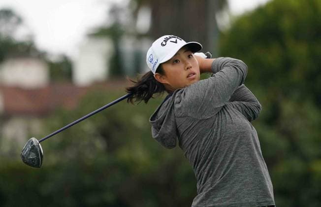 April 25, 2024: LPGA, Golf Damen - Ladies Professional Golf Association - MINJEE LEE on the 18th tee at the JM Eagle LA Championship 2024, presented by Plastpro, Wilshire Country Club, Los Angeles, CA, USA, April 25, 2024..Credit Image cr ZUMA Press - ZUMAmt3_ 20240425_zaf_mt3_013 Copyright: xScottxMitchellx