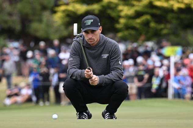 LIV GOLF ADELAIDE, Joaquin Niemann of Torque GC prepares to putt on Day 1 of LIV Golf Adelaide at the Grange Golf Club in Adelaide, Friday, April 26, 2024. ( NO ARCHIVING, EDITORIAL USE ONLY, NO USE IN BOOKS WITHOUT CONSENT ADELAIDE SOUTH AUSTRALIA AUSTRALIA  Copyright: xMICHAELxERREYx 20240426148756285907