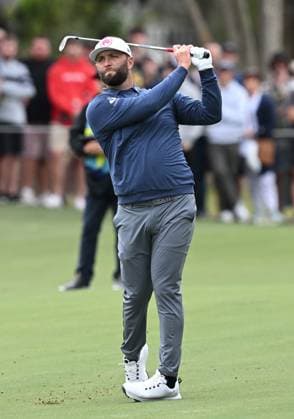 LIV GOLF ADELAIDE, Legion XIII Captain Jon Rahm in action on Day 1 of LIV Golf Adelaide at the Grange Golf Club in Adelaide, Friday, April 26, 2024. ( NO ARCHIVING, EDITORIAL USE ONLY, NO USE IN BOOKS WITHOUT CONSENT ADELAIDE SOUTH AUSTRALIA AUSTRALIA  Copyright: xMICHAELxERREYx 20240426132775233119