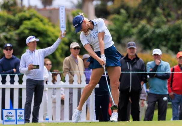 April 25, 2024, Los Angeles, California, USA: Charley Hull during Round 1 of the JM Eagle LA Championship presented by Plastpro Thursday April 25, 2024 at the Wilshire Country Club in Los Angeles, California. JAVIER ROJAS PI Los Angeles USA - ZUMAp124 20240425_zaa_p124_044 Copyright: xJavierxRojasx
