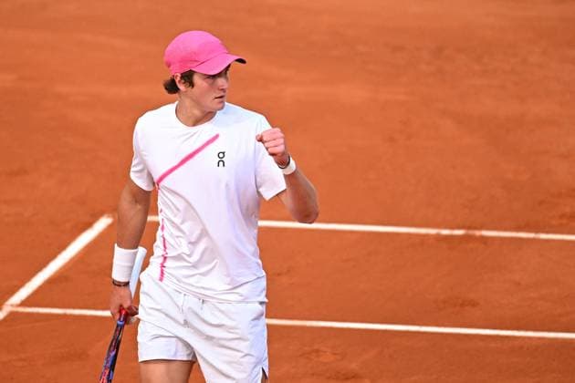Mutua Madrid Open Joao Fonseca (BRA) during his first round match at the Mutua Madrid Open in Madrid , Spain, on April, 25, 2024. Photo by Corinne Dubreuil ABACAPRESS.COM Madrid Spain  Copyright: xDubreuilxCorinne ABACAx