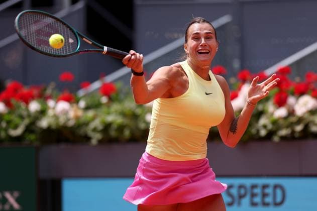 Aryna Sabalenka of Belarus in action Mutua Madrid Open, Day 5, Tennis, La Caja Magica, Madrid, Spain - 26 Apr 2024  Copyright: xEllaxLing Shutterstockx 14447600o