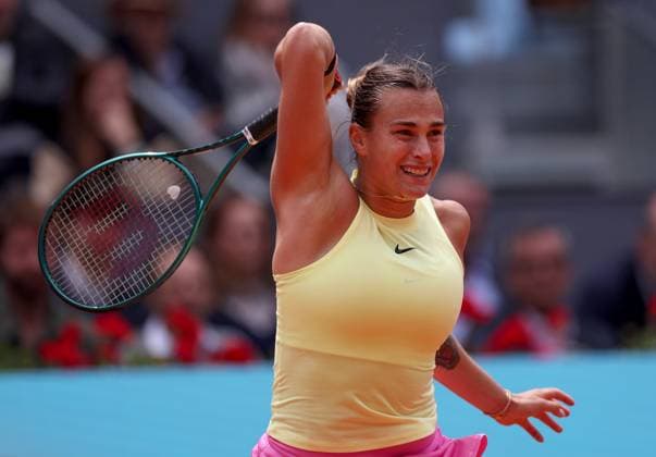 Aryna Sabalenka of Belarus in action Mutua Madrid Open, Day 5, Tennis, La Caja Magica, Madrid, Spain - 26 Apr 2024  Copyright: xEllaxLing Shutterstockx 14447600m