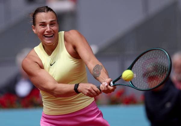 Aryna Sabalenka of Belarus in action Mutua Madrid Open, Day 5, Tennis, La Caja Magica, Madrid, Spain - 26 Apr 2024  Copyright: xEllaxLing Shutterstockx 14447600j