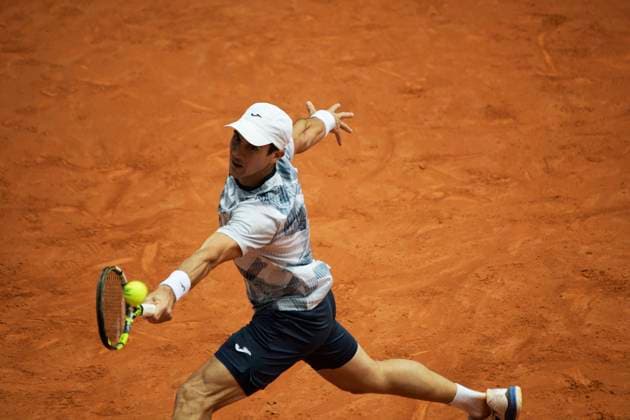 Mutua Madrid Open - Day Four Facundo Bagnis of Argentina is in action during the 2024 ATP, Tennis Herren Tour Madrid Open tennis tournament at Caja Magica in Madrid, Spain, on April 26, 2024. Madrid Spain  Copyright: xJuanxCarlosxLucasx originalFilename:lucas-notitle240426_npMh1.jpg