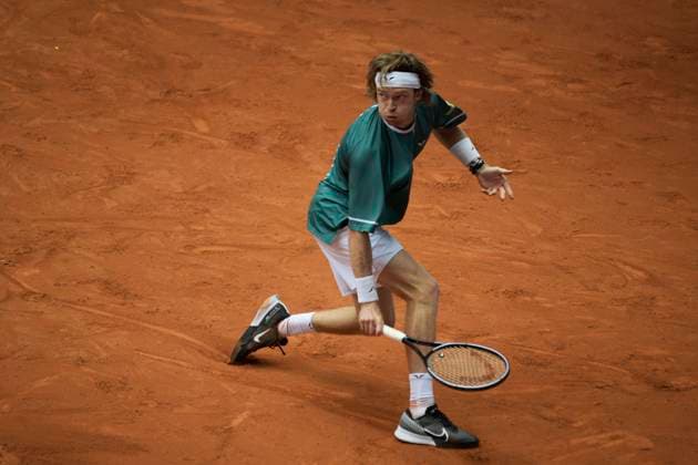 Mutua Madrid Open - Day Four Andrey Andreyevich Rublev of Russia is in action during the 2024 ATP, Tennis Herren Tour Madrid Open tennis tournament at Caja Magica in Madrid, Spain, on April 26, 2024. Madrid Spain  Copyright: xJuanxCarlosxLucasx originalFilename:lucas-notitle240426_np7wi.jpg