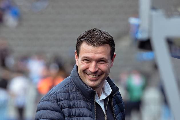 Fussball 2. Bundesliga, Hertha BSC - Hannover 96 26.04.2024,xdanx,Fussball 2. Bundesliga, Hertha BSC - Hannover 96, v.l. Benjamin Weber (Hertha BSC Sportdirektor) (DFL DFB REGULATIONS PROHIBIT ANY USE OF PHOTOGRAPHS as IMAGE SEQUENCES and or QUASI-VIDEO) Foto: Daniel Lakomski Berlin Olympiastadion Berlin Berlin Deutschland (DE)