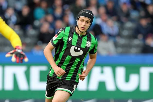 26.04.2024, xtgx, Fussball - 2.Bundesliga, Hertha BSC Berlin - Hannover 96 emspor, v.l. Nicolo Tresoldi (Hannover, 9) (DFL DFB REGULATIONS PROHIBIT ANY USE OF PHOTOGRAPHS as IMAGE SEQUENCES and or QUASI-VIDEO) Berlin