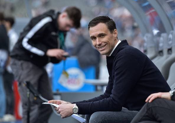 Fussball 2. Bundesliga, Hertha BSC - Hannover 96 26.04.2024,xdanx,Fussball 2. Bundesliga, Hertha BSC - Hannover 96, v.l. Marcus Mann Sportdirektor von Hannover 96 (DFL DFB REGULATIONS PROHIBIT ANY USE OF PHOTOGRAPHS as IMAGE SEQUENCES and or QUASI-VIDEO) Foto: Daniel Lakomski Berlin Olympiastadion Berlin Berlin Deutschland (DE)