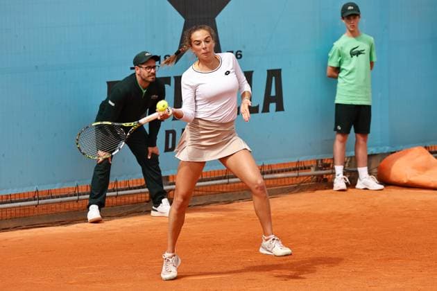Lucia Bronzetti (ITA), APRIL 26, 2024 - Tennis : Lucia Bronzetti during Doubles round of 32 match against Shuko Aoyama and Timea Babos on the WTA, Tennis Damen 1000 tournaments Mutua Madrid Open tennis tournament at the Caja Magica in Madrid, Spain. Noxthirdxpartyxsales  (251364957)