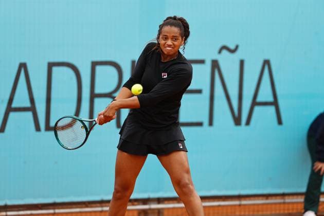 Robin Montgomery (USA), APRIL 26, 2024 - Tennis : Robin Montgomery during singles round of 64 match against Katie Boulter on the WTA, Tennis Damen 1000 tournaments Mutua Madrid Open tennis tournament at the Caja Magica in Madrid, Spain. Noxthirdxpartyxsales  (251365043)