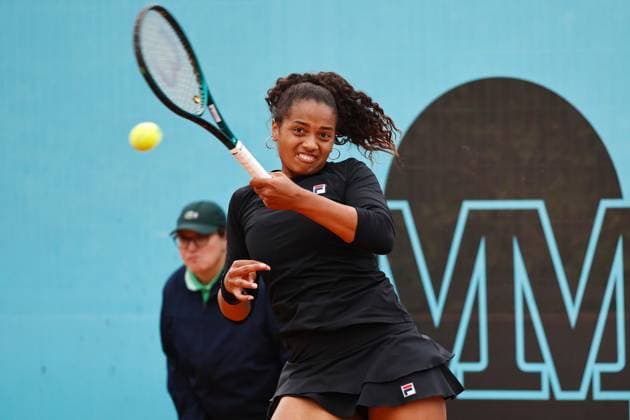 Robin Montgomery (USA), APRIL 26, 2024 - Tennis : Robin Montgomery during singles round of 64 match against Katie Boulter on the WTA, Tennis Damen 1000 tournaments Mutua Madrid Open tennis tournament at the Caja Magica in Madrid, Spain. Noxthirdxpartyxsales  (251365103)
