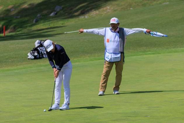 April 26, 2024, Los Angeles, California, USA: Lindsey Weaver-Wright during Round 2 of the JM Eagle LA Championship presented by Plastpro on Friday April 26, 2024 at the Wilshire Country Club in Los Angeles, California. JAVIER ROJAS PI Los Angeles USA - ZUMAp124 20240426_zaa_p124_055 Copyright: xJavierxRojasx