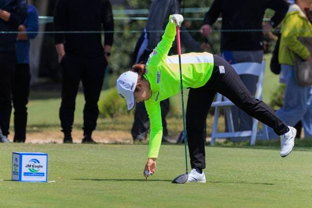 April 26, 2024, Los Angeles, California, USA: Ayaka Furue during Round 2 of the JM Eagle LA Championship presented by Plastpro on Friday April 26, 2024 at the Wilshire Country Club in Los Angeles, California. JAVIER ROJAS PI Los Angeles USA - ZUMAp124 20240426_zaa_p124_083 Copyright: xJavierxRojasx
