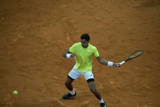 Mutua Madrid Open - Day Five Thiago Monteiro of Brazil is in action during the 2024 ATP, Tennis Herren Tour Madrid Open tennis tournament at Caja Magica in Madrid, Spain, on April 27, 2024. Madrid Spain  Copyright: xJuanxCarlosxLucasx originalFilename:lucas-notitle240427_npPge.jpg