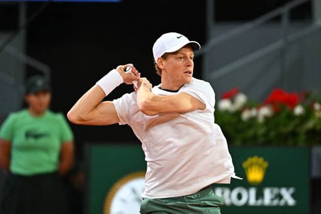 Mutua Madrid Open Jannik Sinner (ITA) during his second round match at the Mutua Madrid Open in Madrid , Spain, on April, 27, 2024. Photo by Corinne Dubreuil ABACAPRESS.COM Madrid Spain  Copyright: xDubreuilxCorinne ABACAx