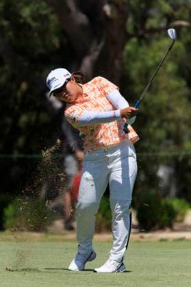 April 27, 2024, Los Angeles, California, USA: Nasa Hataoka hits from the faraway to hole 15th for an eagle during Round 3 of the JM Eagle LA Championship presented by Plastpro on Saturday April 27, 2024 at the Wilshire Country Club in Los Angeles, California. JAVIER ROJAS PI Los Angeles U.S - ZUMAp124 20240427_zaa_p124_004 Copyright: xJavierxRojasx