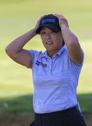 April 27, 2024, Los Angeles, California, USA: Jiwon Jeon during Round 3 of the JM Eagle LA Championship presented by Plastpro on Saturday April 27, 2024 at the Wilshire Country Club in Los Angeles, California. ARIANA RUIZ PI Los Angeles U.S - ZUMAp124 20240427_zaa_p124_029 Copyright: xArianaxRuizx