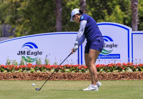 April 27, 2024, Los Angeles, California, USA: Xiyu Lin during Round 3 of the JM Eagle LA Championship presented by Plastpro on Saturday April 27, 2024 at the Wilshire Country Club in Los Angeles, California. ARIANA RUIZ PI Los Angeles U.S - ZUMAp124 20240427_zaa_p124_086 Copyright: xArianaxRuizx