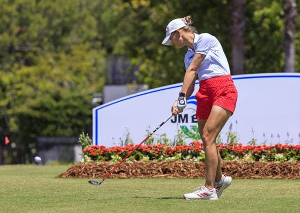 April 27, 2024, Los Angeles, California, USA: Alexandra Forsterling during Round 3 of the JM Eagle LA Championship presented by Plastpro on Saturday April 27, 2024 at the Wilshire Country Club in Los Angeles, California. ARIANA RUIZ PI Los Angeles U.S - ZUMAp124 20240427_zaa_p124_122 Copyright: xArianaxRuizx