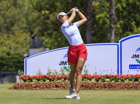 April 27, 2024, Los Angeles, California, USA: Alexandra Forsterling during Round 3 of the JM Eagle LA Championship presented by Plastpro on Saturday April 27, 2024 at the Wilshire Country Club in Los Angeles, California. ARIANA RUIZ PI Los Angeles U.S - ZUMAp124 20240427_zaa_p124_124 Copyright: xArianaxRuizx