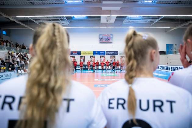 2. Bundesliga Frauen Pro: Schwarz-Weiss Erfurt vs. Stralsunder Wildcats; 27.04.2024 Stralsunder Wildcats 2. Bundesliga Frauen Pro: Schwarz-Weiss Erfurt vs. Stralsunder Wildcats; Riethsporthalle Erfurt; 27.04.2024 Copyright: xBEAUTIFULxSPORTS Duehringx