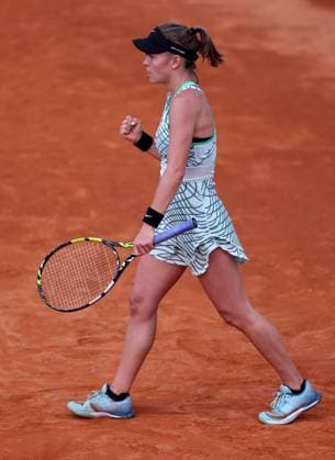 Sara Bejlek of Czech Republic celebrates Mutua Madrid Open, Day 7, Tennis, La Caja Magica, Madrid, Spain - 28 Apr 2024  Copyright: xEllaxLing Shutterstockx 14447603v