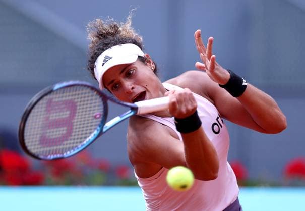 Mayar Sherif of Egypt in action Mutua Madrid Open, Day 7, Tennis, La Caja Magica, Madrid, Spain - 28 Apr 2024  Copyright: xEllaxLing Shutterstockx 14447603s